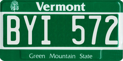 VT license plate BYI572