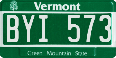 VT license plate BYI573