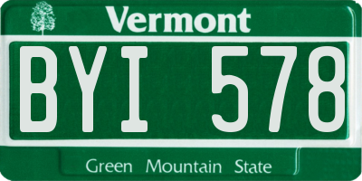 VT license plate BYI578
