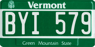 VT license plate BYI579