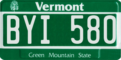 VT license plate BYI580