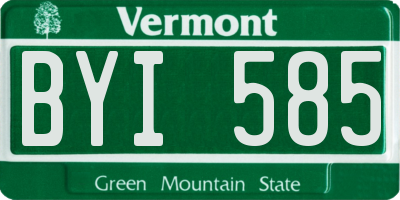 VT license plate BYI585