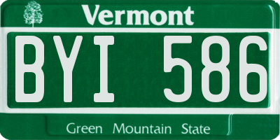 VT license plate BYI586
