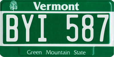 VT license plate BYI587