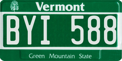 VT license plate BYI588