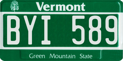 VT license plate BYI589
