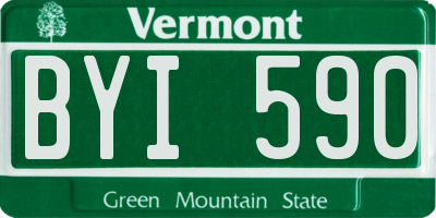 VT license plate BYI590