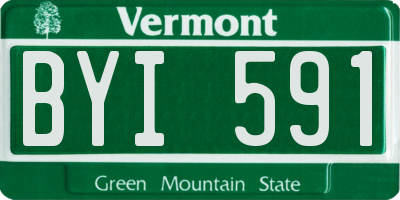 VT license plate BYI591