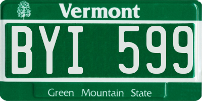 VT license plate BYI599