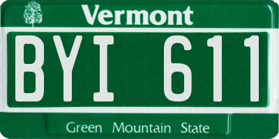 VT license plate BYI611