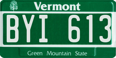 VT license plate BYI613