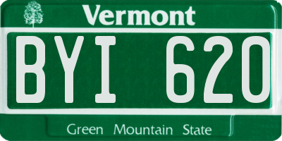 VT license plate BYI620