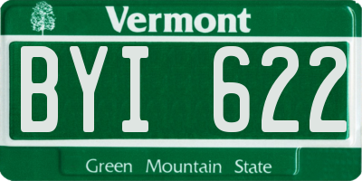VT license plate BYI622