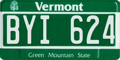 VT license plate BYI624