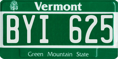 VT license plate BYI625