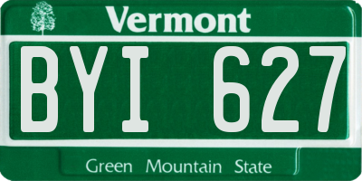 VT license plate BYI627