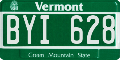 VT license plate BYI628