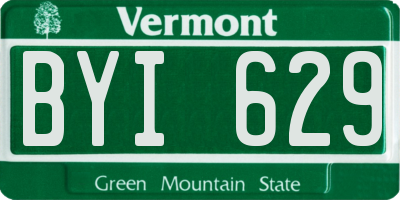 VT license plate BYI629
