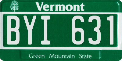 VT license plate BYI631
