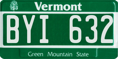 VT license plate BYI632