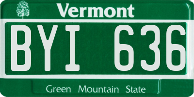 VT license plate BYI636
