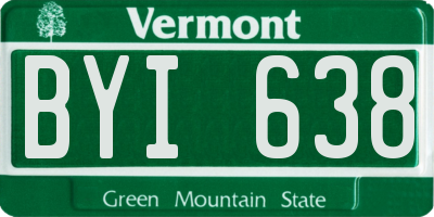 VT license plate BYI638