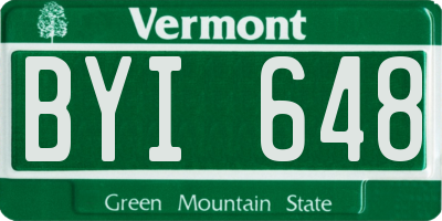VT license plate BYI648