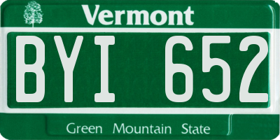VT license plate BYI652