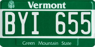 VT license plate BYI655