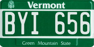 VT license plate BYI656