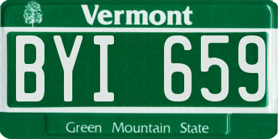 VT license plate BYI659