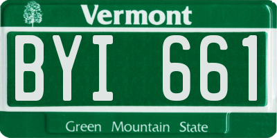 VT license plate BYI661