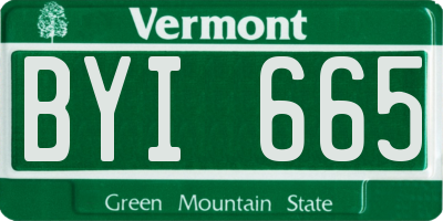 VT license plate BYI665