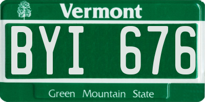 VT license plate BYI676