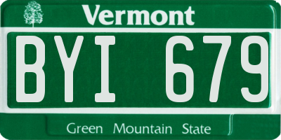 VT license plate BYI679