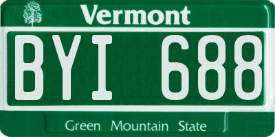 VT license plate BYI688
