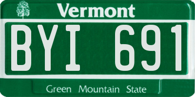 VT license plate BYI691