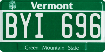 VT license plate BYI696