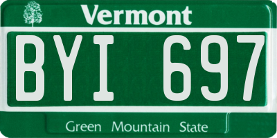 VT license plate BYI697