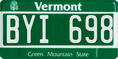 VT license plate BYI698