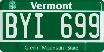 VT license plate BYI699