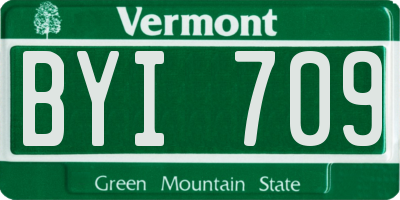 VT license plate BYI709