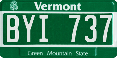 VT license plate BYI737