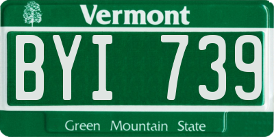 VT license plate BYI739