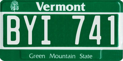 VT license plate BYI741