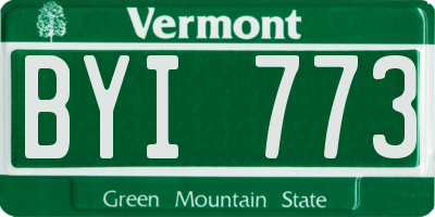 VT license plate BYI773