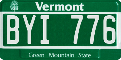 VT license plate BYI776