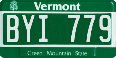 VT license plate BYI779