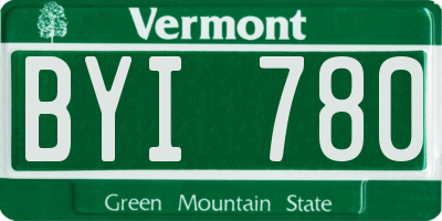 VT license plate BYI780