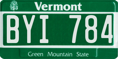 VT license plate BYI784